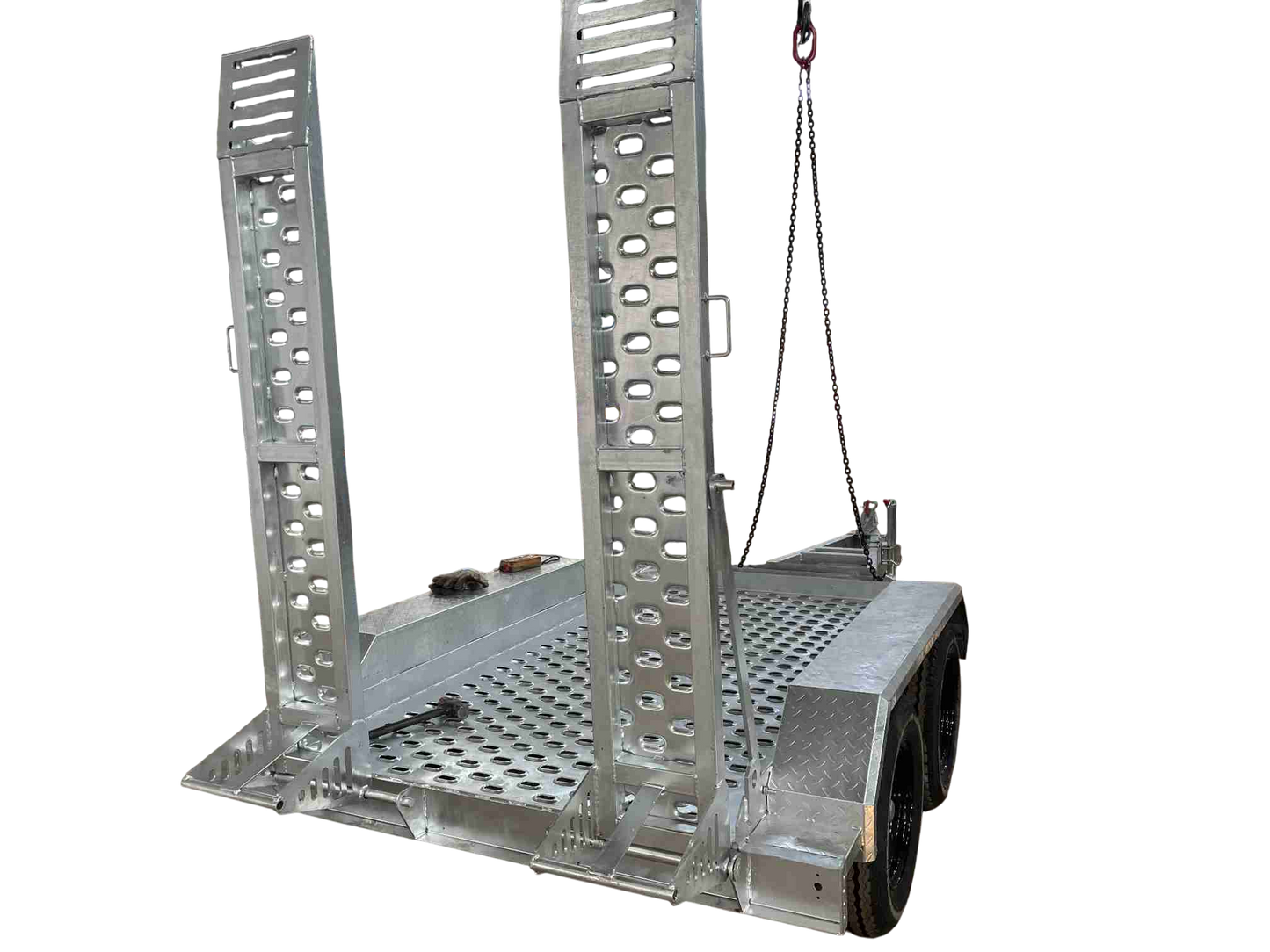 14x7 Plant trailer Galvanised plant trailer