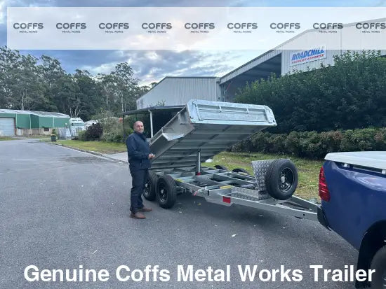 10 x 5 ft Hydraulic Tipping Box Trailer with Cage ATM 3.5 tonne Box Trailer