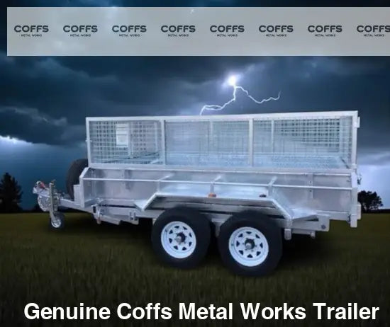 10 x 5 ft Hydraulic Tipping Box Trailer with Cage ATM 3.5 tonne Box Trailer