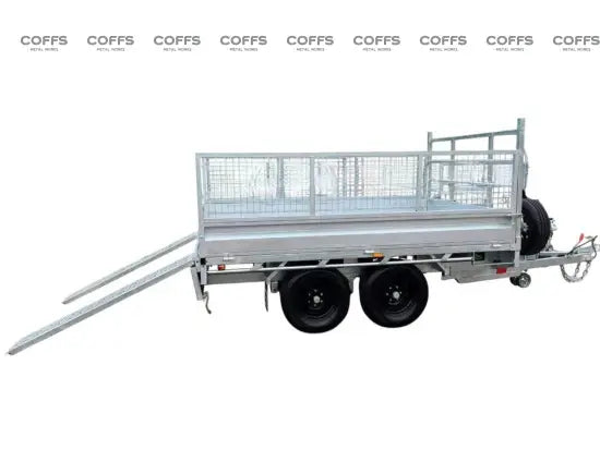 10 x 6 Ft HD Flat Deck Trailer With Loading Ramps and Cage ATM 3.5 or 4.5 Tonne Genuine flatbed trailer
