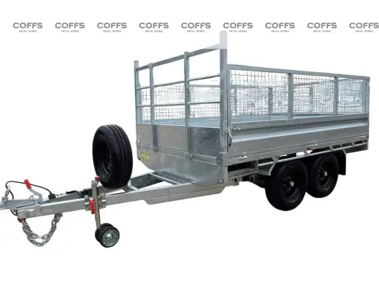 10 x 6 Ft HD Flat Deck Trailer With Loading Ramps and Cage ATM 3.5 or 4.5 Tonne Genuine flatbed trailer