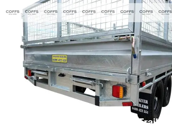 10 x 6 Ft HD Flat Deck Trailer With Loading Ramps and Cage ATM 3.5 or 4.5 Tonne Genuine flatbed trailer
