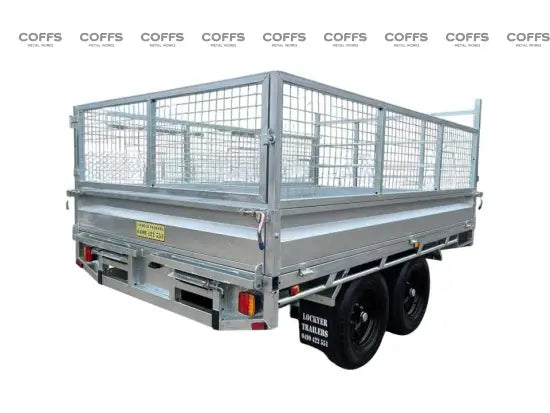 10 x 6 Ft HD Flat Deck Trailer With Loading Ramps and Cage ATM 3.5 or 4.5 Tonne Genuine flatbed trailer
