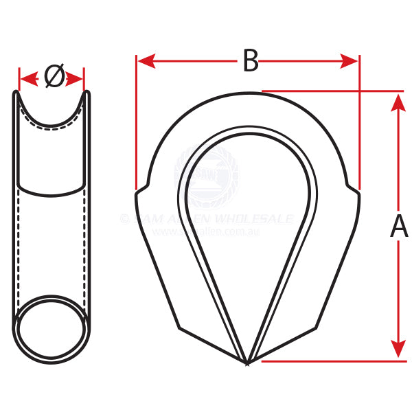 THIMBLES - TUBE HD GALVANISED