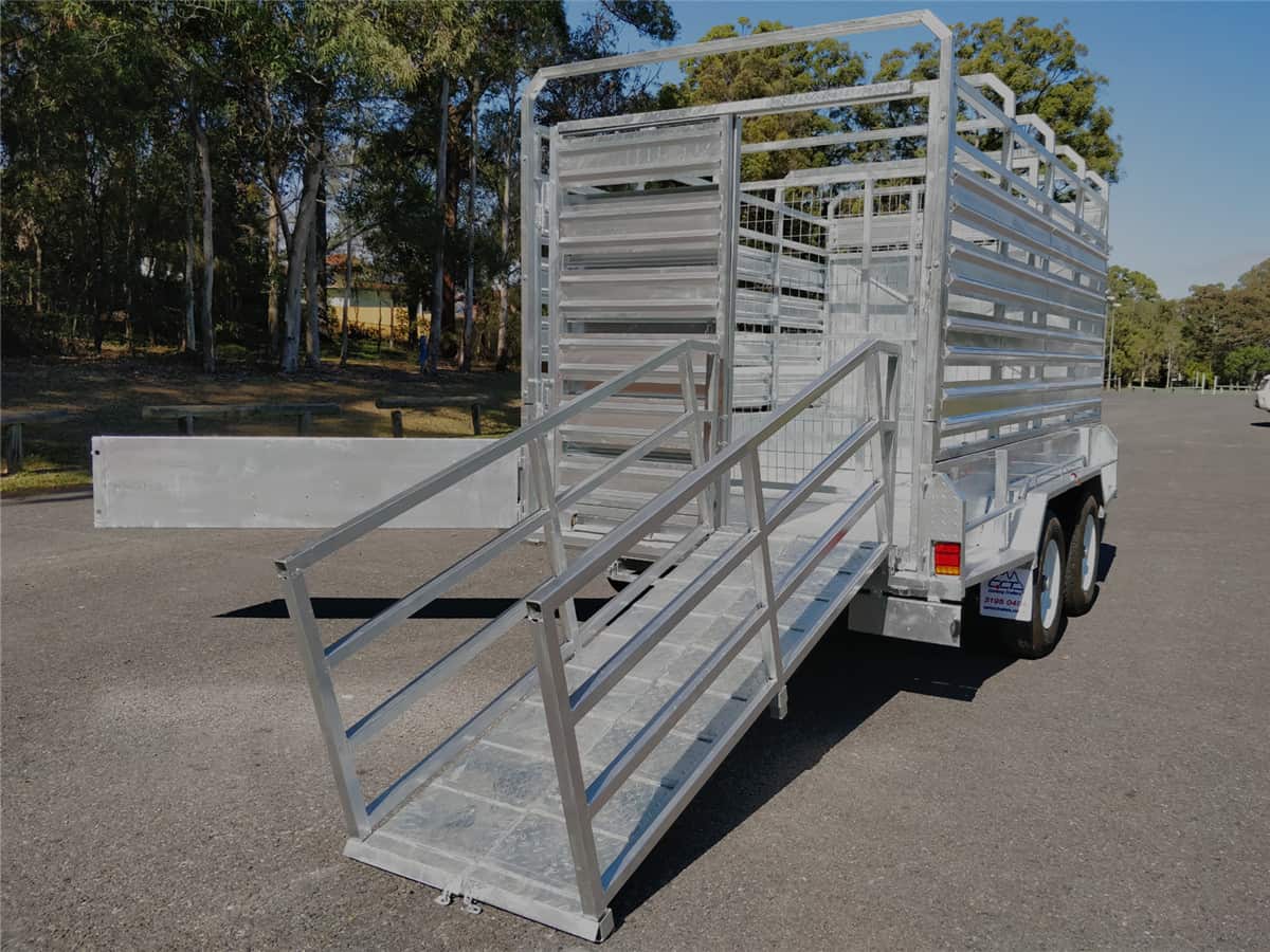CCT 12×6 Livestock / Cattle Trailer for Sale ATM 3500KG with Side Rails & Ramps