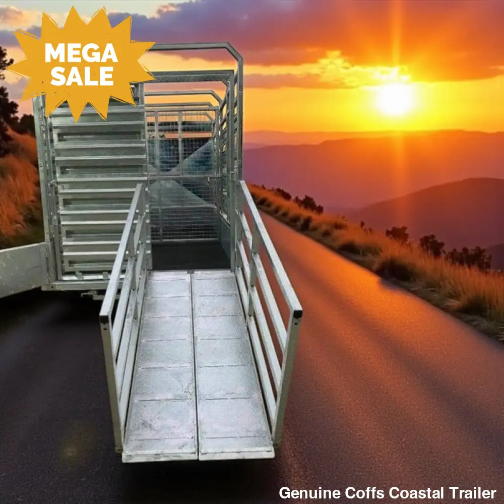 12 x 6 ft Cattle Crate Trailer with 1 Person Install and Remove Stock Crate – ATM 3500kg cattle livestock