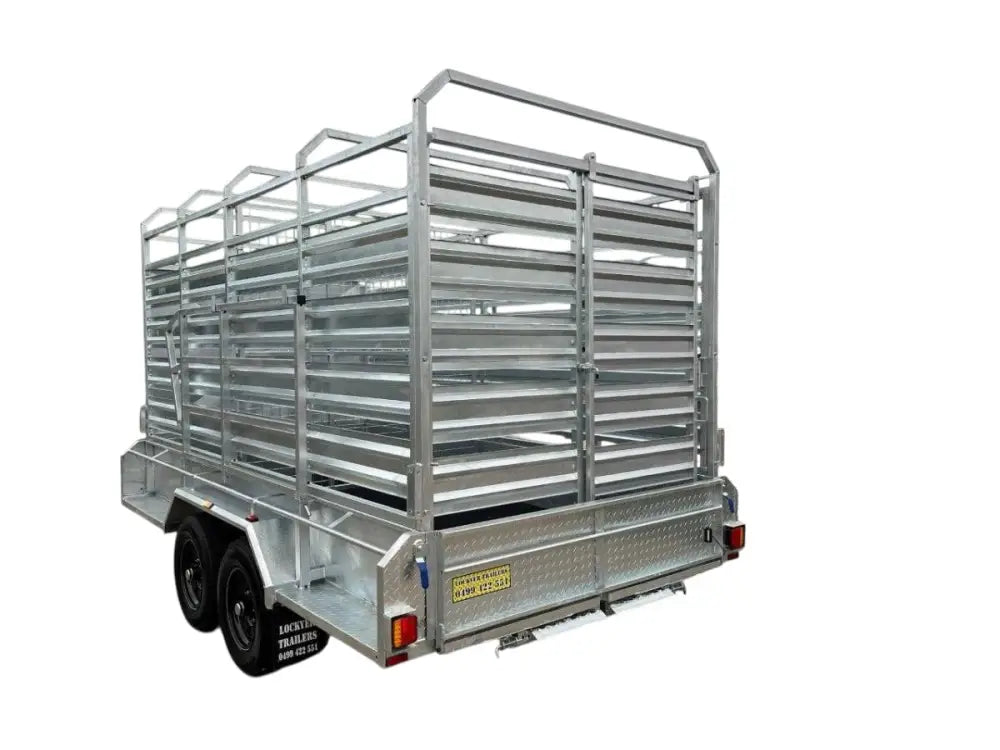 12 x 6 ft Cattle Crate Trailer with 1 Person Install and Remove Stock Crate – ATM 3500kg cattle livestock