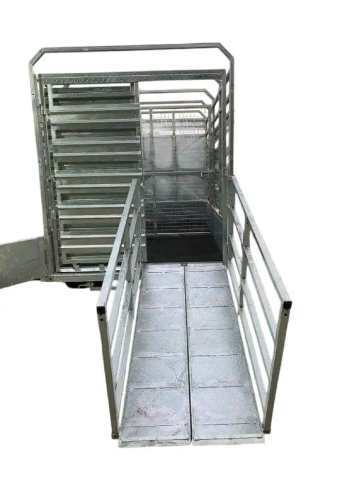 12 x 6 ft Cattle Crate Trailer with 1 Person Install and Remove Stock Crate – ATM 3500kg cattle livestock
