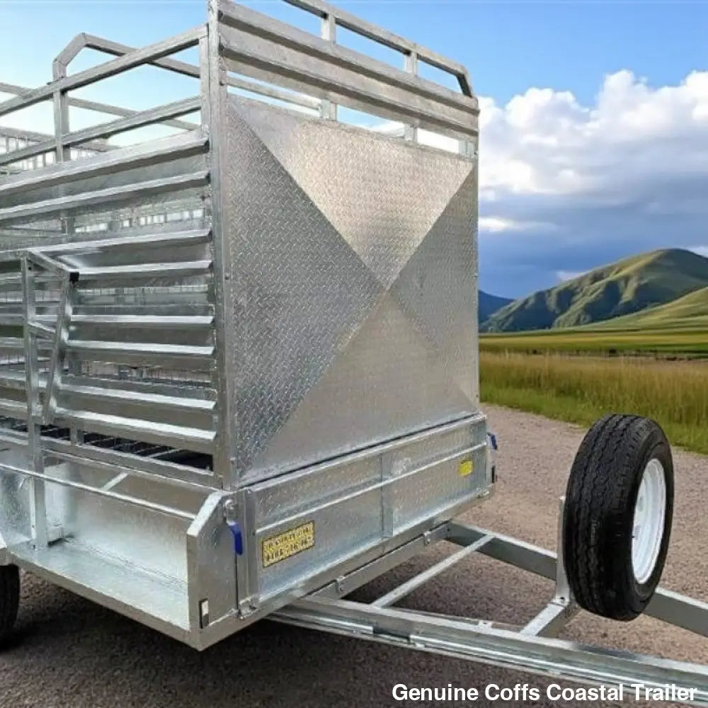 12 x 6 ft Cattle Crate Trailer with 1 Person Install and Remove Stock Crate – ATM 3500kg cattle livestock