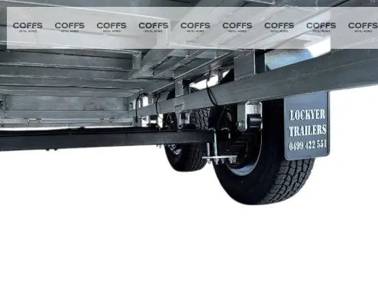 12 x 7 ft HD Flat Deck Trailer with Loading Ramps and Cage ATM 3.5 or 4.5 tonne Genuine flatbed trailer