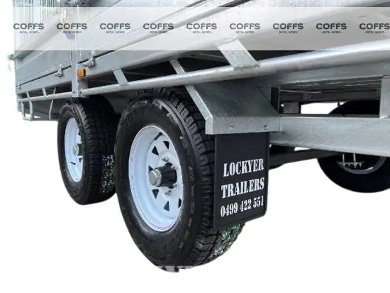 12 x 7 ft HD Flat Deck Trailer with Loading Ramps and Cage ATM 3.5 or 4.5 tonne Genuine flatbed trailer