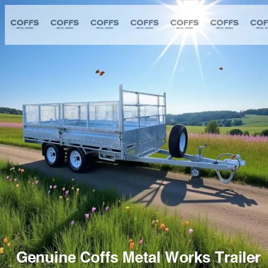 12 x 7 ft HD Flat Deck Trailer with Loading Ramps and Cage ATM 3.5 or 4.5 tonne Genuine flatbed trailer