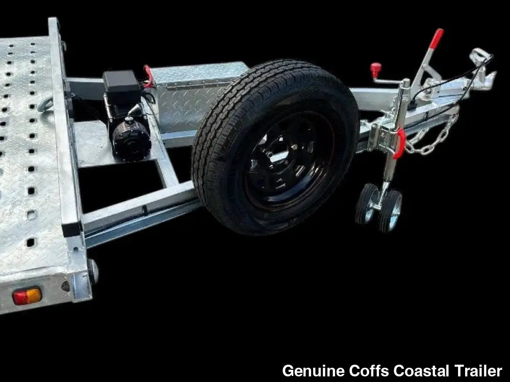 14.8 x 6.4 ft Tandem Car Trailer 2tonne (4.5m x 1.97m) with Electric Winch included car trailer