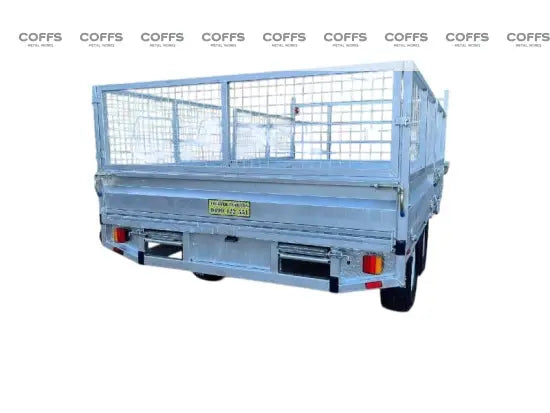 14 x 7 ft HD Flat Deck Trailer with Loading Ramps and Cage ATM 3.5 or 4.5 tonne Genuine flatbed trailer