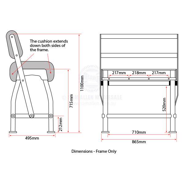 RELAXN CENTRE CONSOLE - LEANING POST - FLIP BACK SMALL