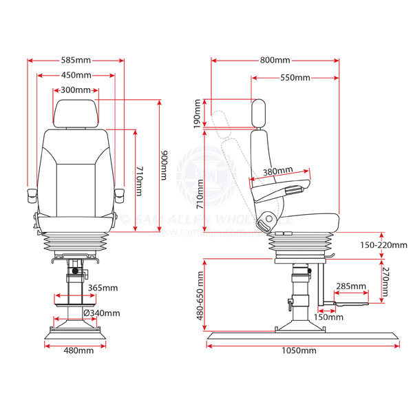 PILOT SEATS - RELAXN SEAFARER