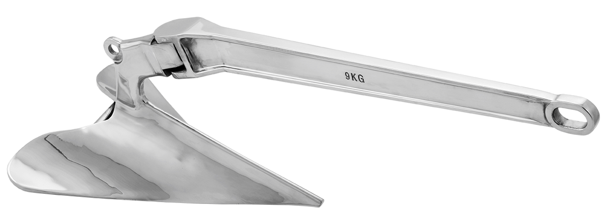 Viper Pro Series 9Kg Polished Stainless Steel Plough Anchor | Coffs Metal Works