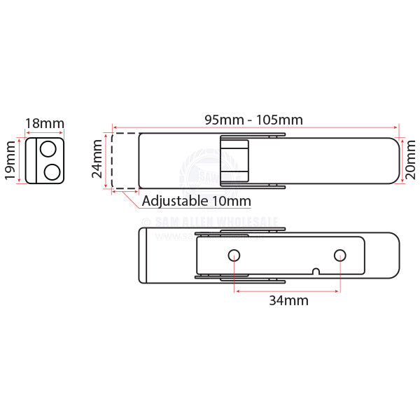 LATCH - CAM ACTION - LOCKABLE - S/S
