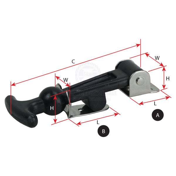 HATCH FASTENER - RUBBER & STAINLESS STEEL