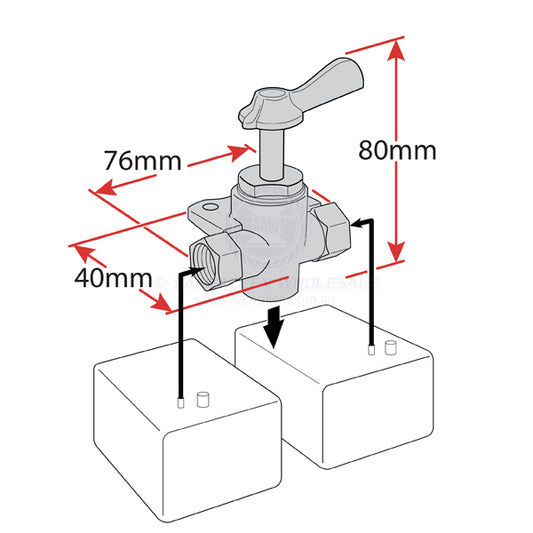 RELAXN FUEL VALVE - 3 WAY