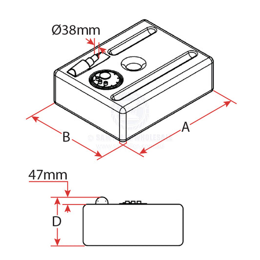 CAN-SB FUEL TANKS - WITH STEPPED FILLER PORT - POLYETHYLENE