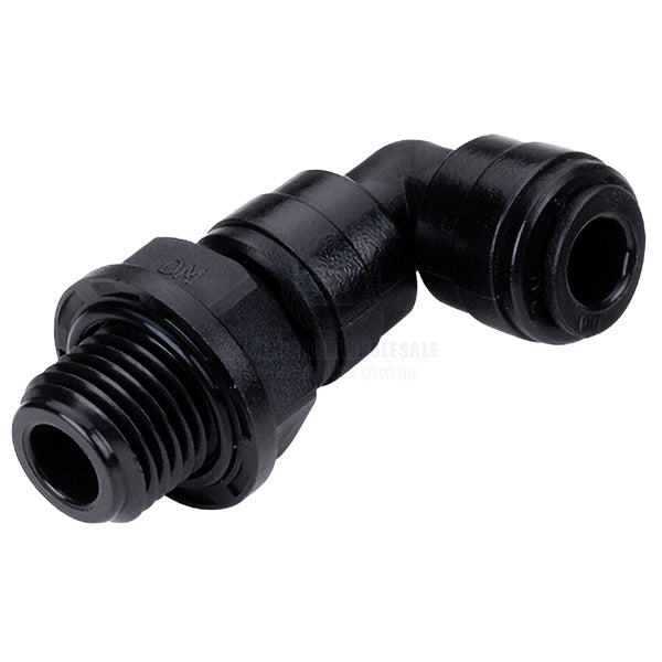 DMFIT CONNECTOR ELBOW SWIVEL BSPTM X 12MM TUBE