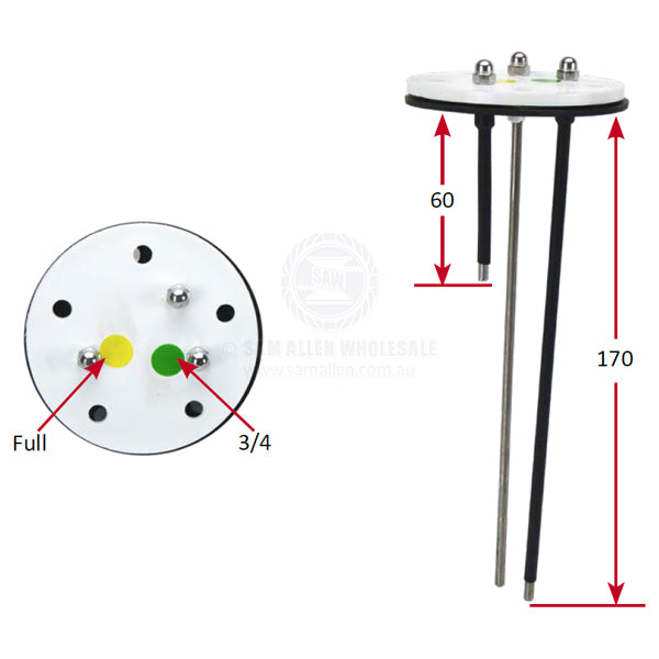 MATRO WASTE TANK SENDER UNIT - 3 BUTTON CONTROL PANEL
