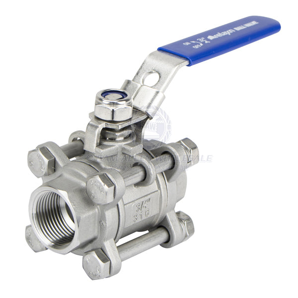 BALL VALVES - BSP - 3 PIECE - STAINLESS STEEL