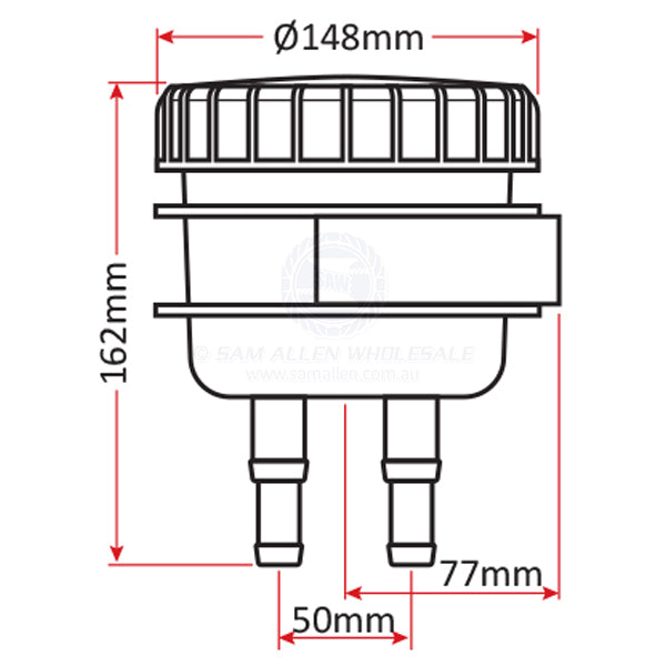 CAN-SB WASTE TANK - CARBON FILTER - VENT