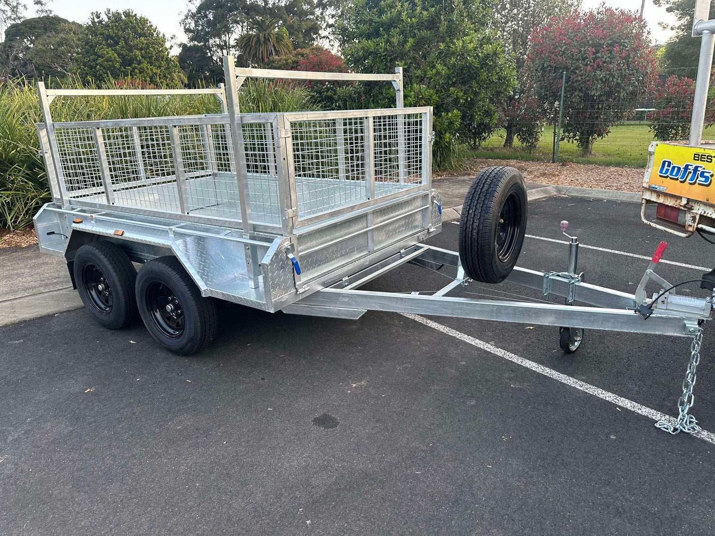Tandem 10x6 Box Trailer with 600mm Cage 3500kg Galvanized QLD