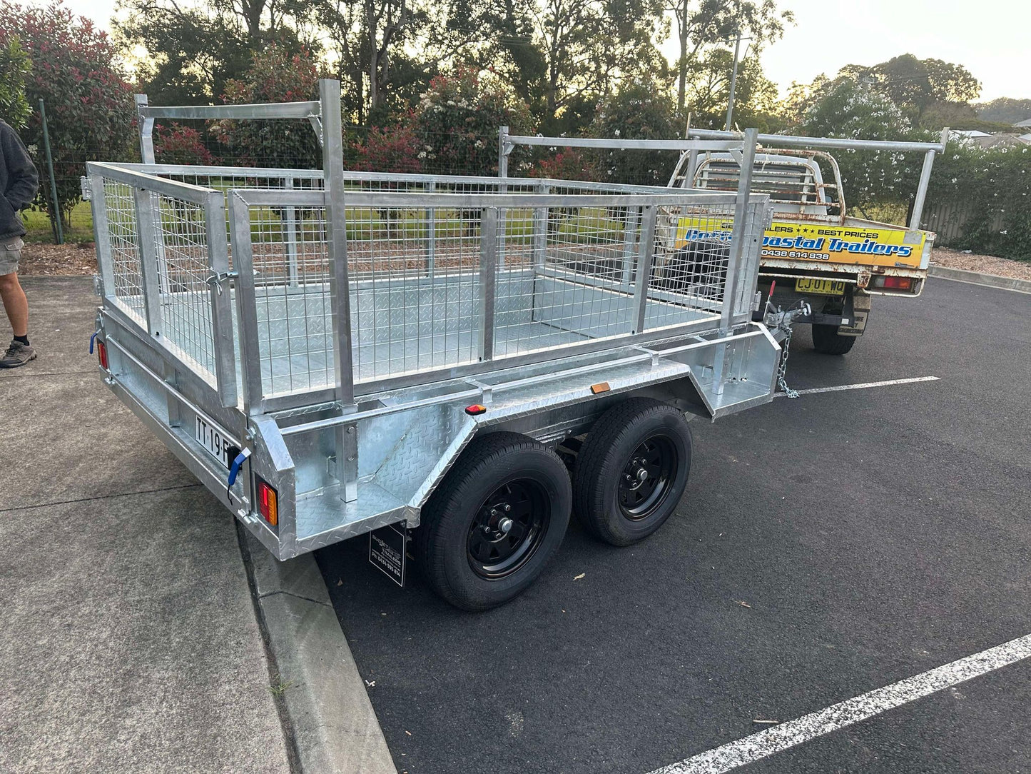 Tandem 10x6 Box Trailer with 600mm Cage 3500kg Galvanized QLD