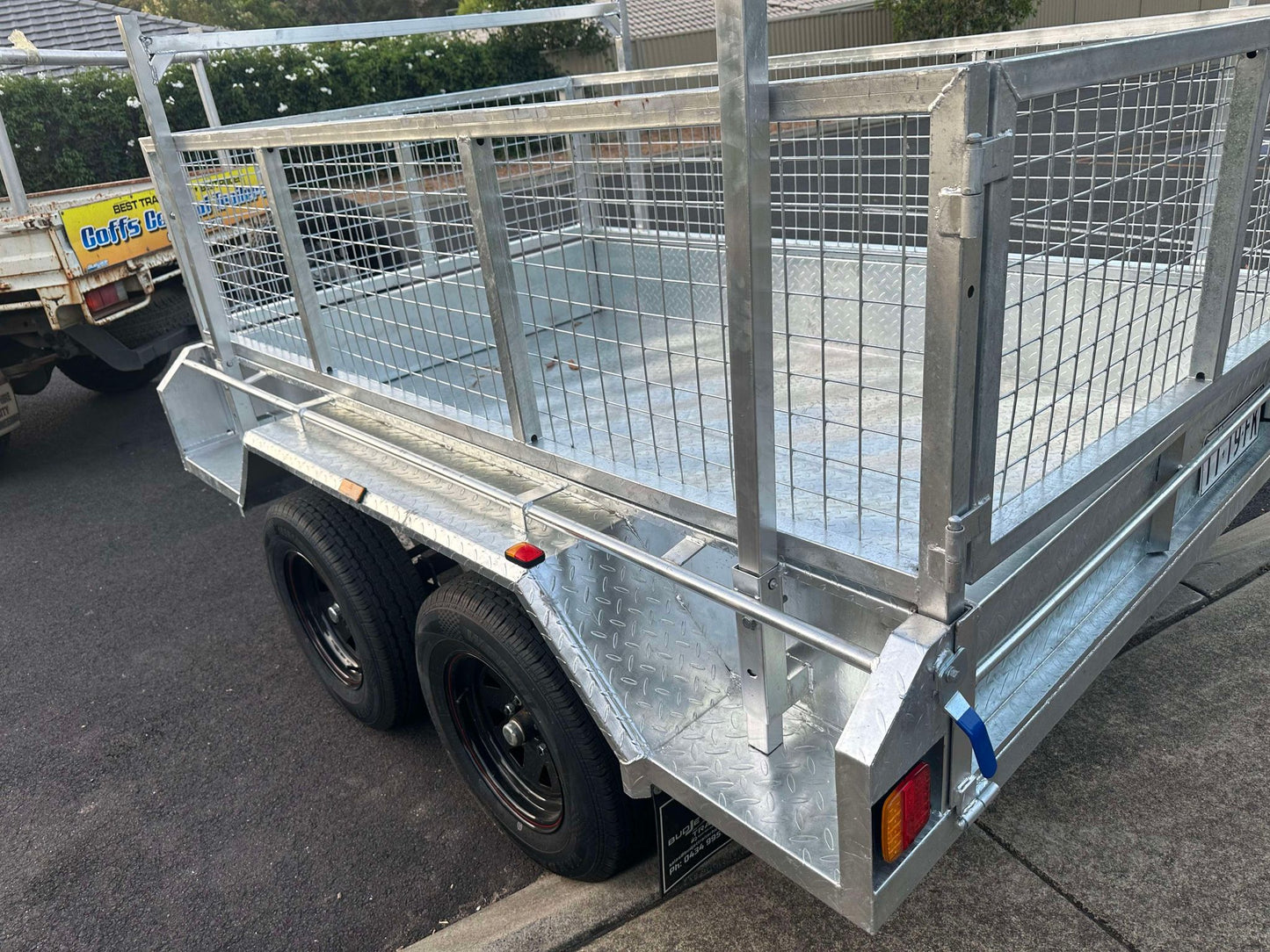 Tandem 10x6 Box Trailer with 600mm Cage 3500kg Galvanized QLD