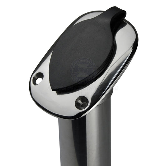 RELAXN ROD HOLDER - OVAL HEAD ANGLED - HEAVY DUTY - STAINLESS STEEL