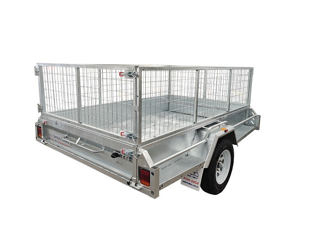 7×4 Premium HD Braked Box Trailer For Sale ATM 1400KG With Jockey Wheel/ 100mmX50mm Drawbar