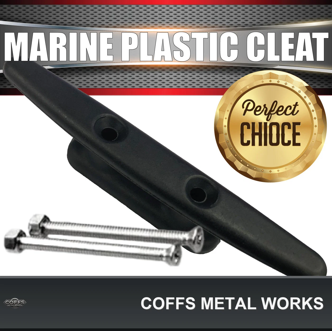 4x-100mm-marine-boat-yacht-black-nylon-plastic-cleat-ss-bolts-uv-resistant-coffs-metal-04