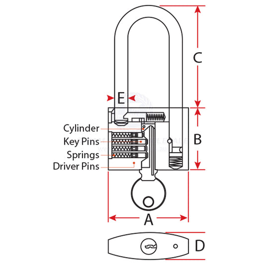 RELAXN PADLOCKS - LONG SHACKLE - STAINLESS STEEL