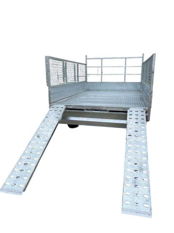 10 x 6 Ft HD Flat Deck Trailer With Loading Ramps and Cage ATM 3.5 or 4.5 Tonne Genuine