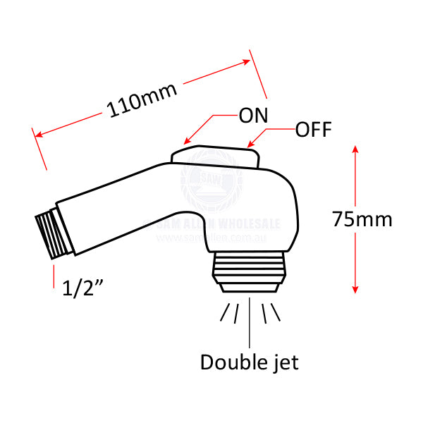 ARAVON SHOWER HEAD - DOUBLE JET