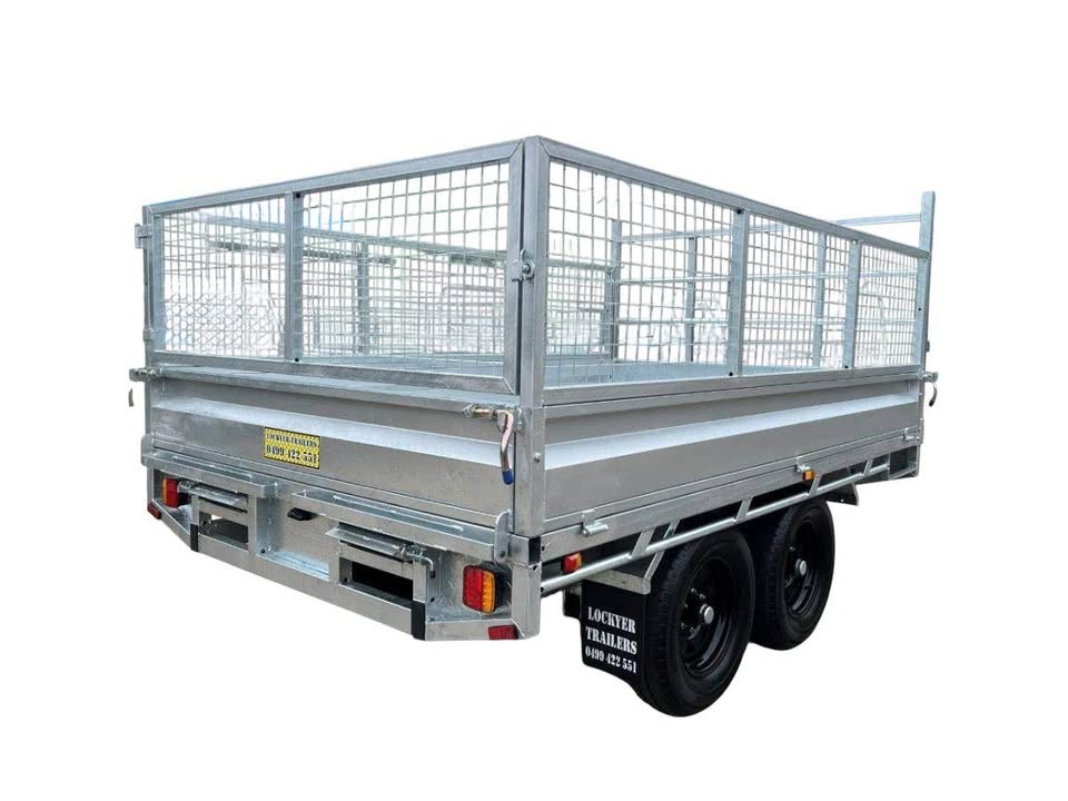 10 x 6 Ft HD Flat Deck Trailer With Loading Ramps and Cage ATM 3.5 or 4.5 Tonne Genuine