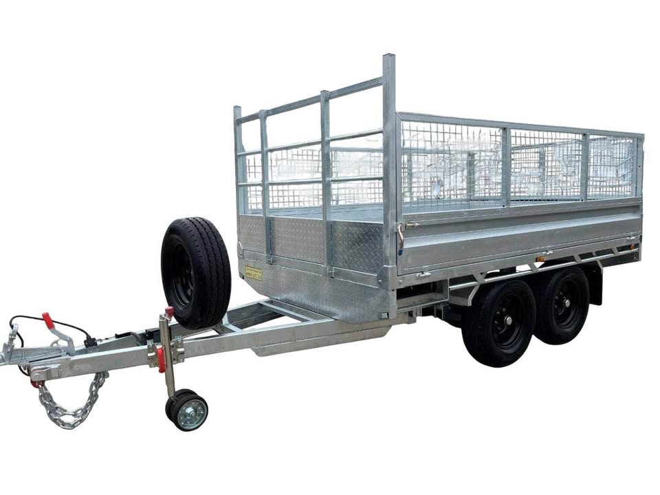 10 x 6 Ft HD Flat Deck Trailer With Loading Ramps and Cage ATM 3.5 or 4.5 Tonne Genuine