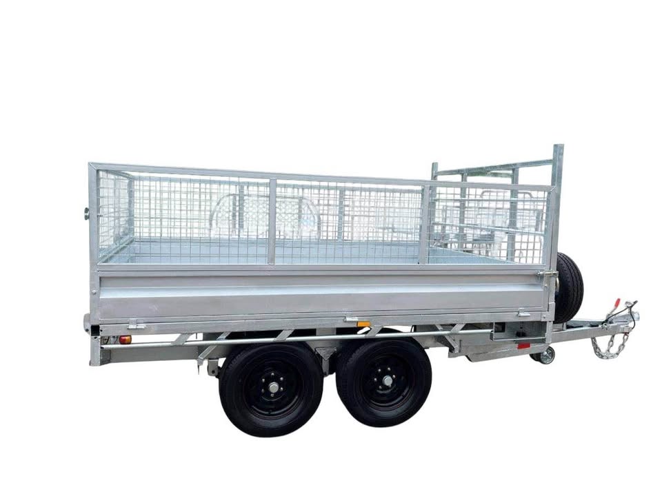 10 x 6 Ft HD Flat Deck Trailer With Loading Ramps and Cage ATM 3.5 or 4.5 Tonne Genuine