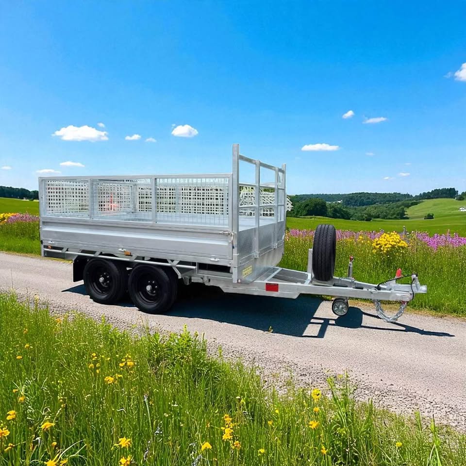 10 x 6 Ft HD Flat Deck Trailer With Loading Ramps and Cage ATM 3.5 or 4.5 Tonne Genuine