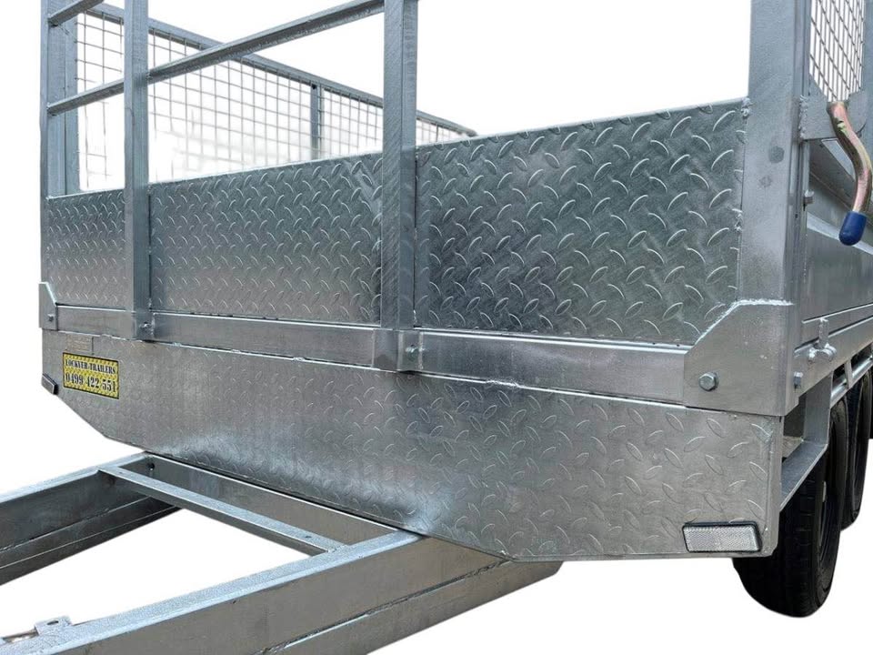 10 x 6 Ft HD Flat Deck Trailer With Loading Ramps and Cage ATM 3.5 or 4.5 Tonne Genuine