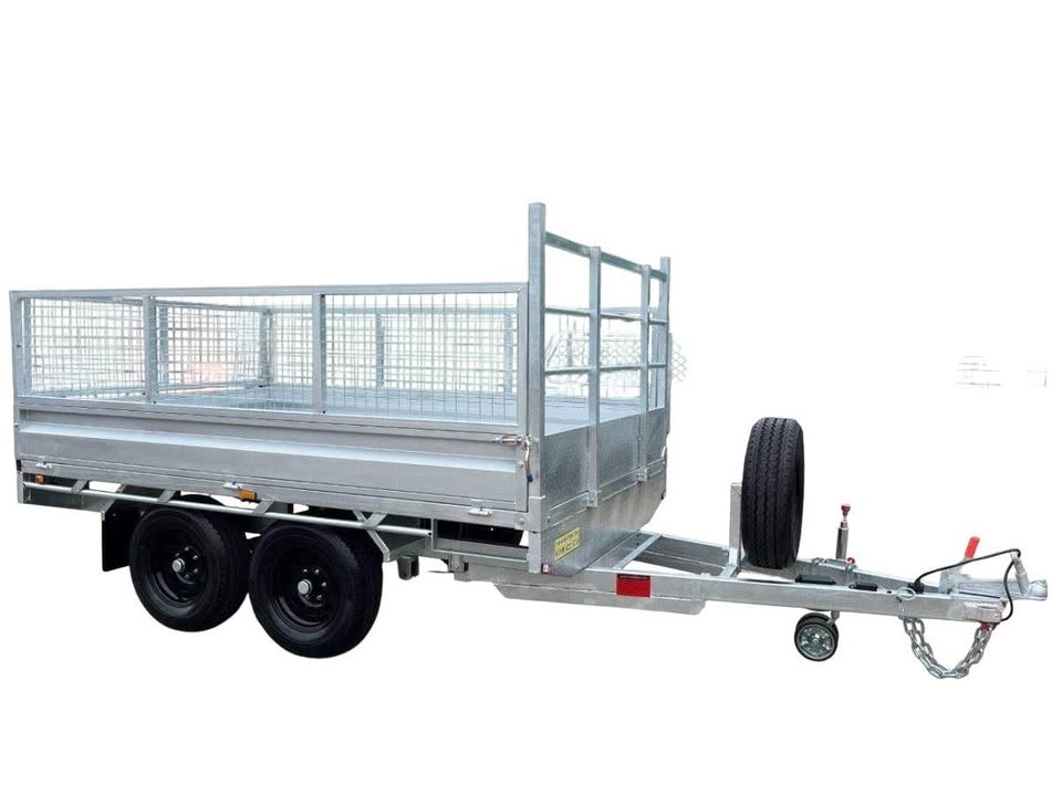 10 x 6 Ft HD Flat Deck Trailer With Loading Ramps and Cage ATM 3.5 or 4.5 Tonne Genuine