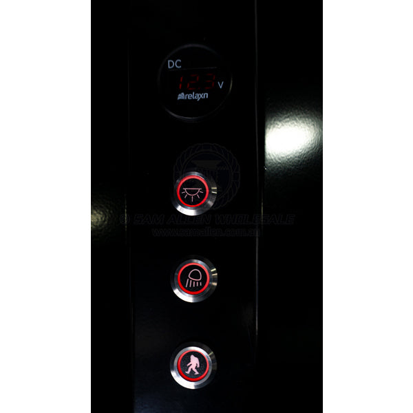 RELAXN 20A PUSH BUTTON SWITCHES - STAINLESS STEEL - PRE-WIRED