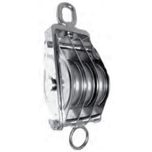 BLOCK - TRIPLE TRAWL - STAINLESS STEEL