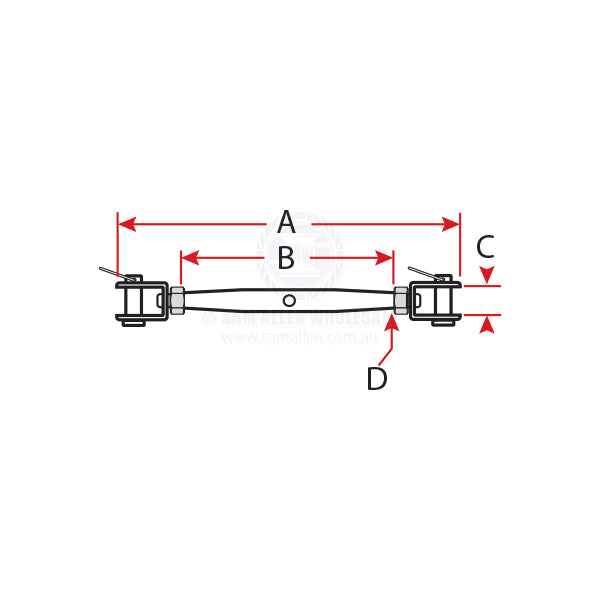 TURNBUCKLES - CLOSED BODY - JAW & JAW - S/S