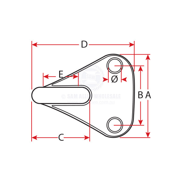 FIXED EYE - CAST STAINLESS STEEL