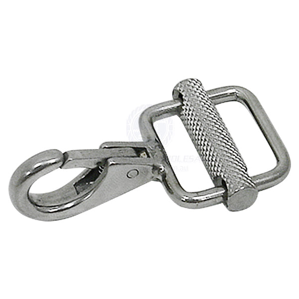 WEBBING HOOK - SNAP ADJUSTABLE - STAINLESS STEEL