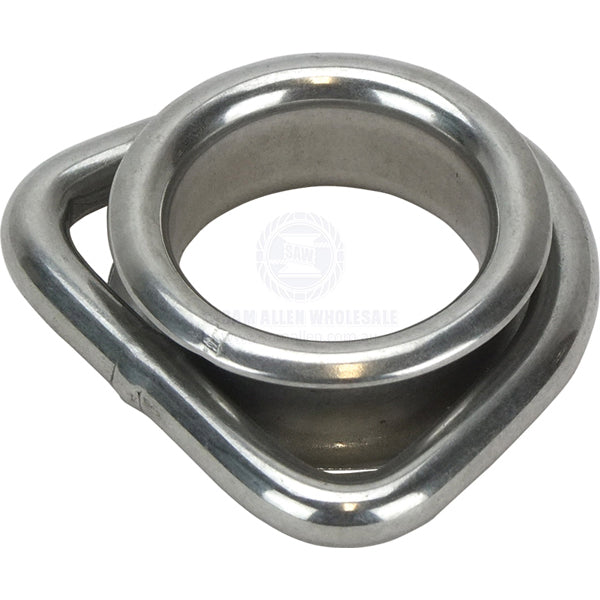 D RING WITH FERRULE - STAINLESS STEEL